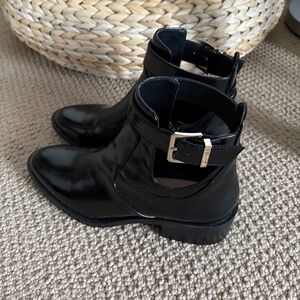 Black cut-out boots